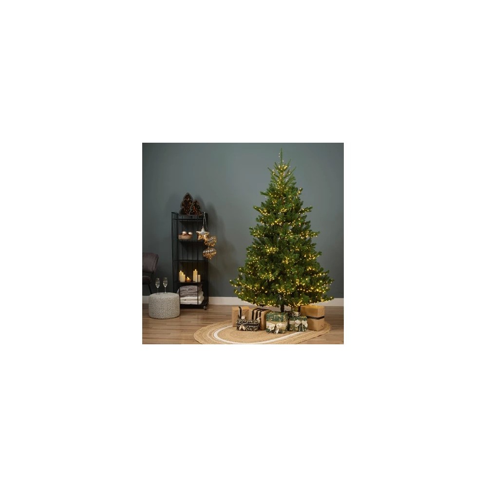 ABETE ALBA CON 2400 LUCI LED H.210CM. VERDE